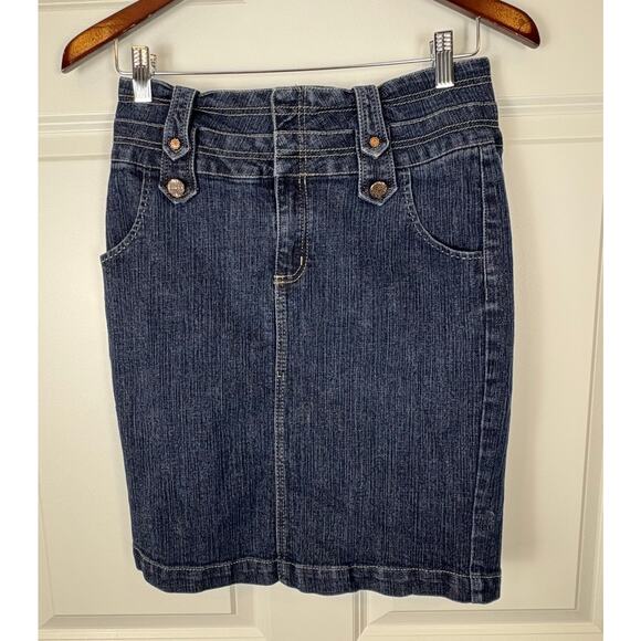 Yuva Dresses & Skirts - Yuva Dark Wash Mid Length Denim Skirt Vintage Y2K Streetwear Women's Size Medium